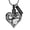 Black/White, variant on Personalize I Love You Forever Ever - Stainless Steel Heart Urn Pendant Necklace for Cremation Ashes Keepsake Memorial Jewelry