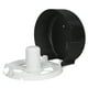 thumbnail image 5 of Dispensador de papel higiénico de un solo rollo, dispensador de papel higiénico gigante, rollo de papel higiénico para bar de hotel, transparente, negro, 5 of 15