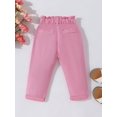 thumbnail image 2 of Baby Girl Cat Scratch Dual Pocket Paperbag Waist Tapered Jeans, 2 of 5