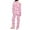 Z25-Pink, variant on Weebloom Womens Christmas Loungewear Xmas Flannel Long Sleeve Notch Collar Shirt And Pants 2 Piece Plaid Homewear Pajamas Pink L