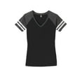thumbnail image 5 of District Made Ladies Game V Neck Tee-XS (Black/ Heathered Charcoal), 5 of 6
