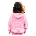 thumbnail image 4 of kpoplk Kids Girls Casual Hoodie Long Sleeve Lightweight Hooded Sweatshirt Solid Color Pullover Tops 6-7 Years,Pink, 4 of 7