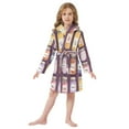 thumbnail image 6 of FORMRS Niños Bathrobe Unisex Hooded Robe Soft Plush Pajamas Sleepwear, Size 7-9T, Purple Jam, 6 of 7