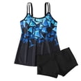 thumbnail image 5 of Generic Women Plus Size Swim Suits Printing Modest Ruched Swimsuits Two Piece Tankini Tops with Shorts Swimwear, 5 of 5
