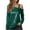 AB563 Green, variant on Stylish Blouse For Women Sequin Solid Color Long Sleeve One Shoulder Tops Fashion Loose Female Carnival Sparkly T-Shirts Red Size L
