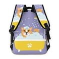 thumbnail image 4 of Gaeub Corgi Washing in Bathtub Ergonomic Lightweight Laptop Backpack - Multiple Pockets for School, Work, Travel, Outdoor Activities -One Size, 4 of 5