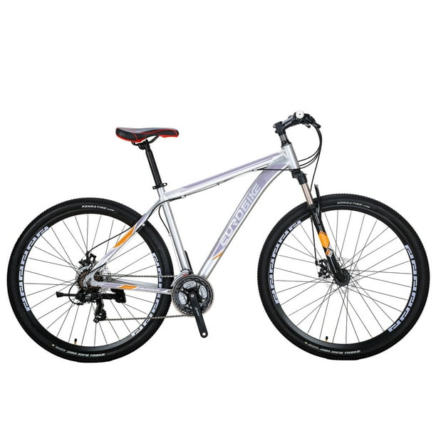 Hertogin stil tand Eurobike X9 29inch Aluminum Frame Mountain Bike 21 Speed Front Suspension  Bicycle Disc Brakes for Men Adults Silver - Walmart.com
