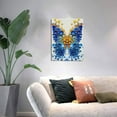 thumbnail image 5 of 12x16 inch Frameless Canvas Painting Water Droplet Blue Butterfly,Rustic Office,Lounge,Bedroom,Kitchen Wall Art Prints Decoration,Gift For Butterfly Lovers,Modern Style Blue Butterfly Poster, 5 of 6