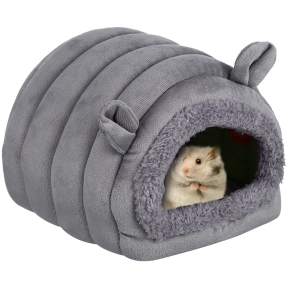 DRAFIDEEP Cozy Small Pet Bed in Grey Canvas with Soft PP Cotton Filling, Easy to Clean and for Small Animals