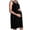 Black, variant on Womens Summer Maternity Nursing Dress Crew Neck Sleeveless Dress Nightgown Breastfeeding Pregnancy Clothes