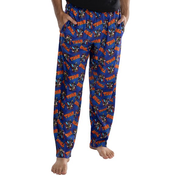 Marvel Comics Men's Thor Comic Allover Print Loungewear Pajama Pants
