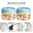 thumbnail image 6 of Daiia Beach Starfish Shell 2PCS Car Windshield Sun Shade, Foldable Sun Shield for Car Front Window, Auto Sun Blocker Visor Protector Universal for Truck SUV Pickup-Medium, 6 of 7