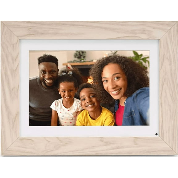 Photoshare 10” WiFi Digital Picture Frame, Send Pics from Phone to Frames, 8 GB, Holds 5,000  Photos, HD, Wite Wash, Wifi Frame
