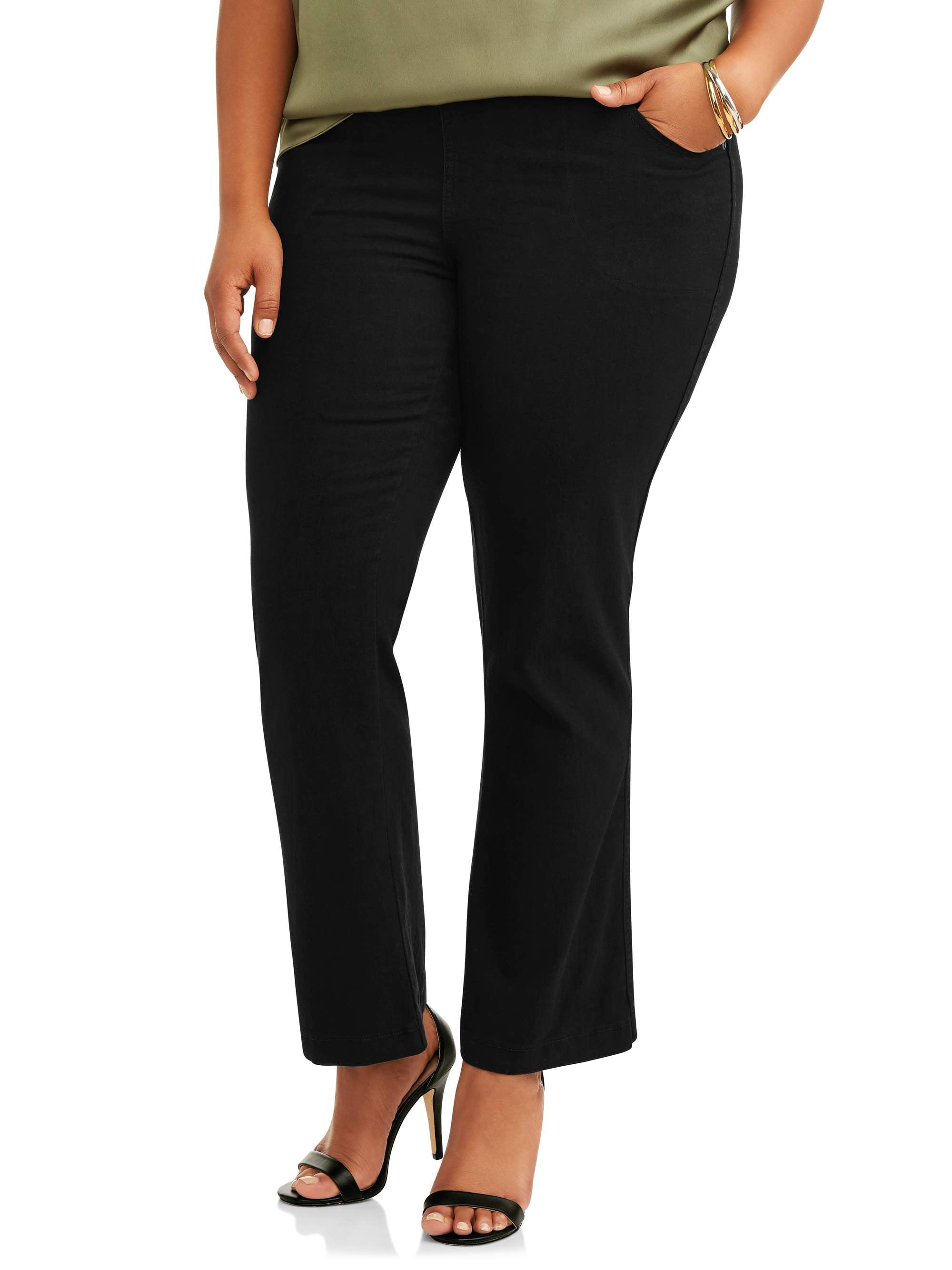 Just My Size - Just My Size Women's Plus Size 4 Pocket Stretch Bootcut ...