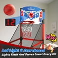 thumbnail image 5 of Lenbar Kids Arcade Adjustable Basketball Hoop with LED Scoreboard, 4 Balls & Storage Net, Indoor Outdoor Game Set Ages 3-12, 5 of 10