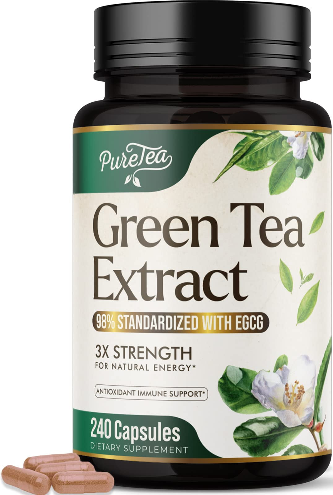 Green Tea Extract Capsules with 98 Standardized EGCG 3X Absorption
