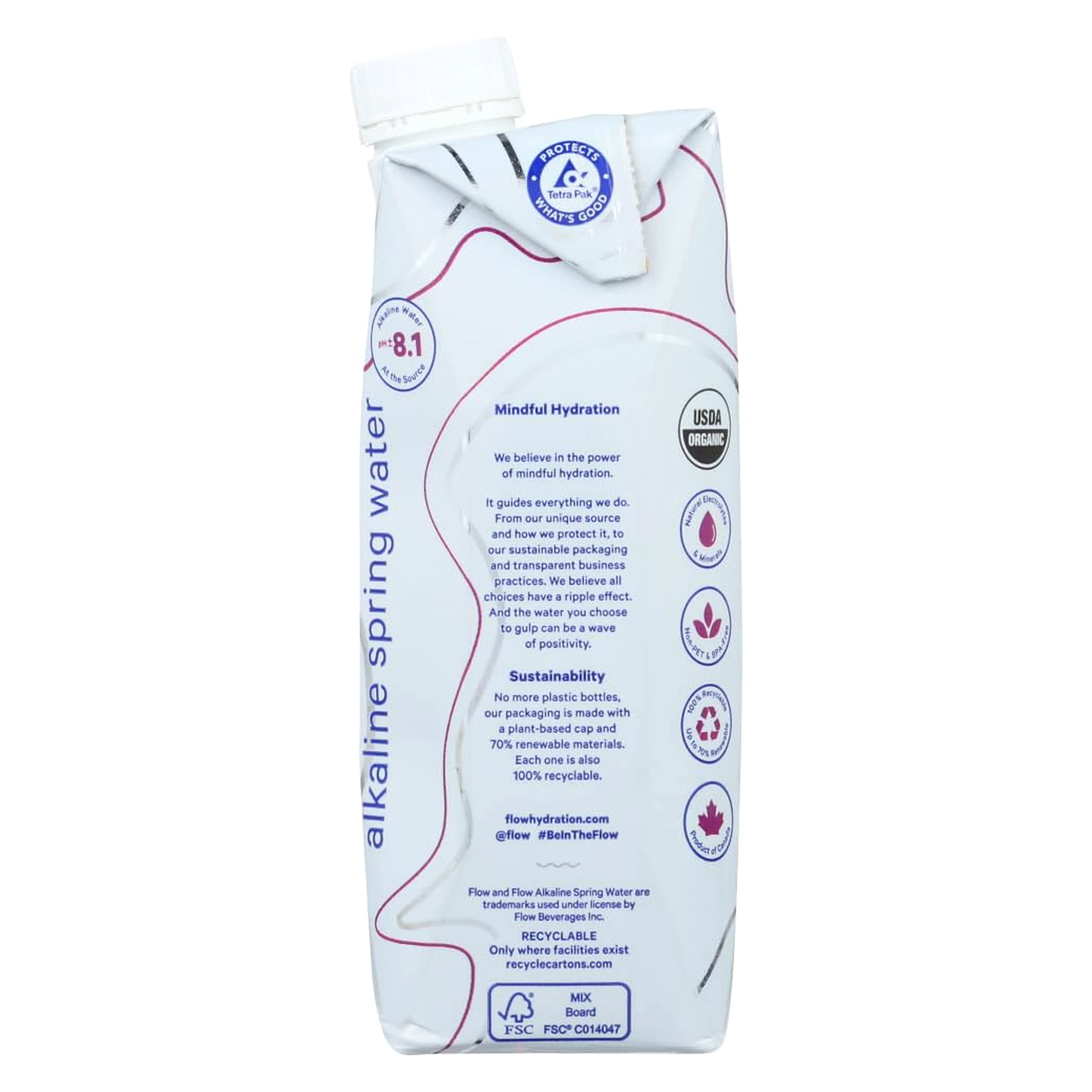 Flow - Water Spk Blackberry - Case of 12 - 500 ML