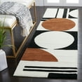 thumbnail image 2 of SAFAVIEH Rodeo Drive Darien Abstract Runner Rug, Ivory/Black, 2'3" x 14', 2 of 8