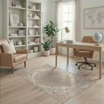 thumbnail image 2 of ODIKA 4'x6' Washable Area Rug Quicksand Ornate Transitional Print Pink Vintage Bedside Alfombras for Bedroom, Reading Nook, Pet Friendly & Non-Shedding, 2 of 7