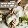 thumbnail image 3 of Orblue Wedding Cake Knife and Server Set, 2-Piece, Dishwasher Safe, Stainless Steel, Silver Finish, 3 of 10