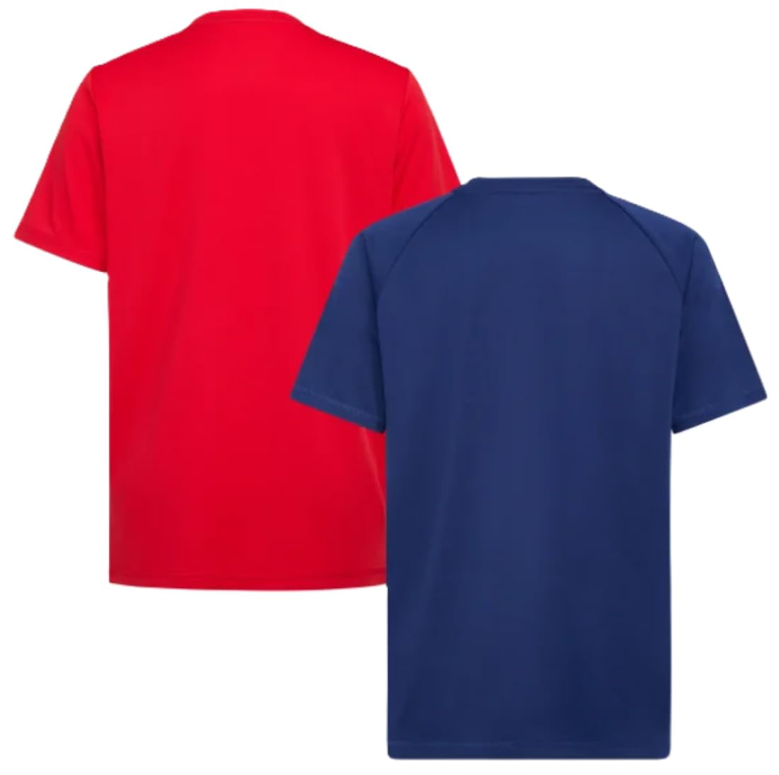 Adidas Boy's 2 Pack Performance Short Sleeve Tees (US, Alpha, X-Large, Regular, Navy and Red)