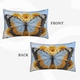 thumbnail image 2 of Daiia Vibrant Butterfly And Sunflowers Bedding Waterproof Pillow Protector Zippered Queen – Bed Bug Proof Pillow Encasement-16"x24", 2 of 6