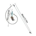 thumbnail image 3 of Pet Cat Toys Feather Wand Rod Pet Bell Play Funny Teaser Interactive Toy, 3 of 12