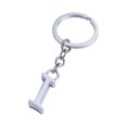 thumbnail image 2 of Alphabet Letter Pendant Keyring Creative Alloy Keychain Cool Car Keyring Handbag Phone Pendant Charms Gift (I), 2 of 7
