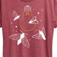 thumbnail image 3 of Instant Message - Moths On Lightbulb - Women's Short Sleeve Graphic T-Shirt, 3 of 6