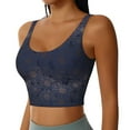 thumbnail image 2 of Goofa Sunflowers Printed Sports Bras for Women, High Impact Running Bra Workout Crop Tank Tops Longline Sports Bra Push up-X-Large, 2 of 9