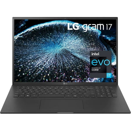 LG Gram 17Z90P Laptop 17" IPS Ultra-Lightweight, (2560 x 1600), Intel Evo 11th gen Core i7, 16GB RAM, 2TB SSD, Upgradeable Windows 10 Home, Alexa Built-in, 2X USB-C, HDMI, USB-A, Black
