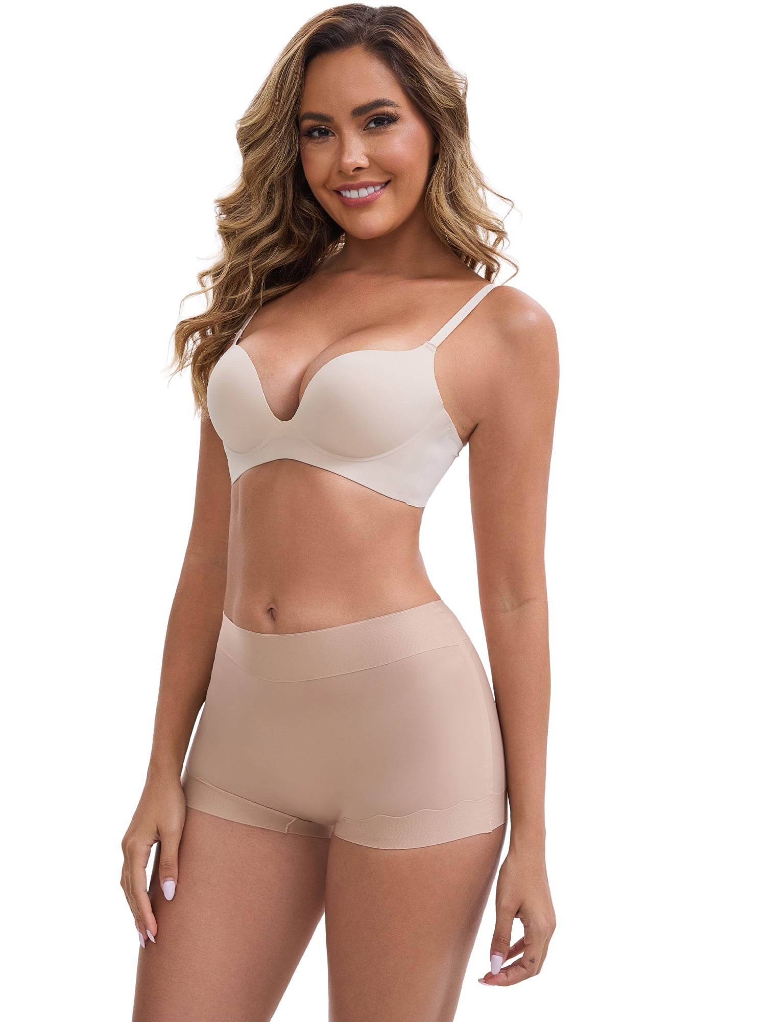 DARING DIVA Women's Butt Lifter Anti Chafing Slimming Shapewear M Light Pink