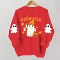 thumbnail image 2 of Kezqiaxn Halloween Women's Sweatshirt Fashion Long Sleeve Loose Casual Crew Neck Sweatshirts Fall Winter Clothes Red XXL, 2 of 6