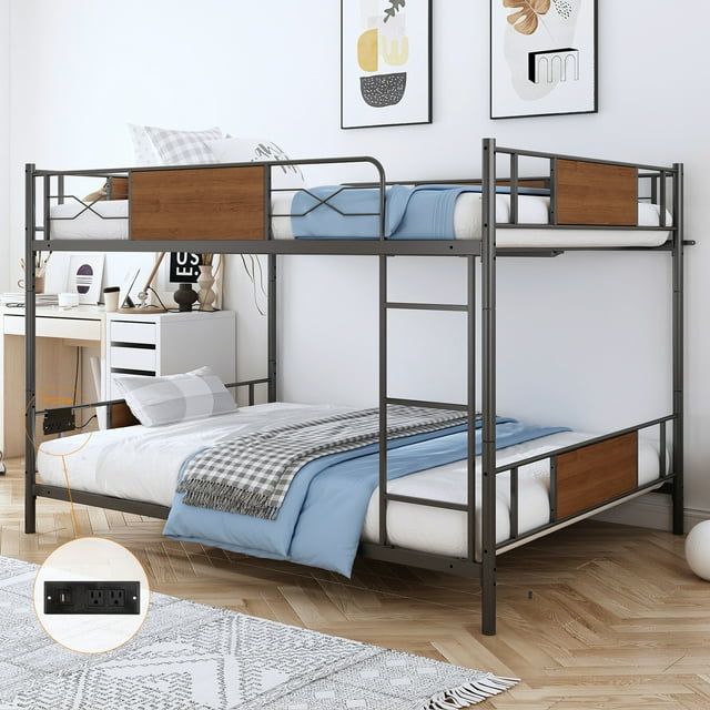 Litera Base Cama Matrimonial Fabato Doble sobre Doble