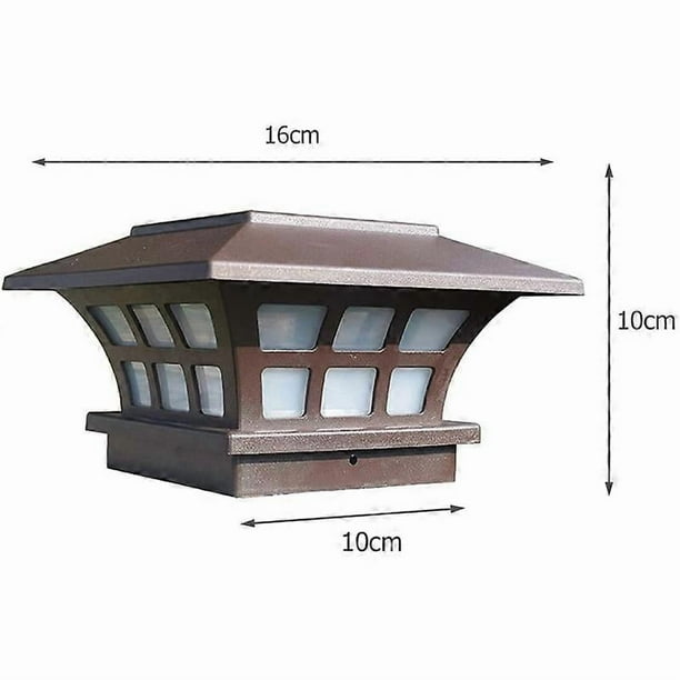 Solar Post Lamp Outdoor Waterproof Column Head Light for Garden Wall Lamp Garden Fence Landscape Lam