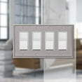thumbnail image 2 of Amerelle 77R4BN Moderne Wallplate 4 Rocker Cast Metal Brushed Nickel 1-Pack, 2 of 7