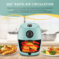 thumbnail image 6 of Compact Electric Hot Air Fryer Oil-Less Healthy Cooker with Timer and Temperature Controls 1000W 2.1 Quart Mint, 6 of 6