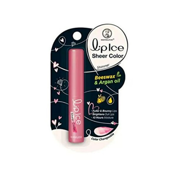 mentholatum lip ice sheer color pink shimmer lip balm