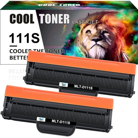 Cool Toner Compatible Toner for Samsung MLT-D111S Xpress SL-M2020 M2020W M2022 M2022W M2024 M2070 M2070W M2070F M2070FW M2026W (Black, 2-Pack)