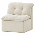 thumbnail image 7 of MEIGUGAO Armless Chenille Bean Bag Chair, 31.5-Inch,Beige, 7 of 7