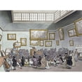 thumbnail image 3 of Ackermann, R. 14x12 Black Modern Framed Museum Art Print Titled - Colored Aquatint of Christies Auction Room, 3 of 5