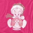 thumbnail image 2 of Looney Tunes Tweey Globe Women's T Shirt, Hot Pink, Small, 2 of 6