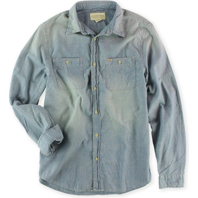 Ralph Lauren - Camisa vaquera con botones para hombre, color azul, XL Ralph Lauren Botones al frente