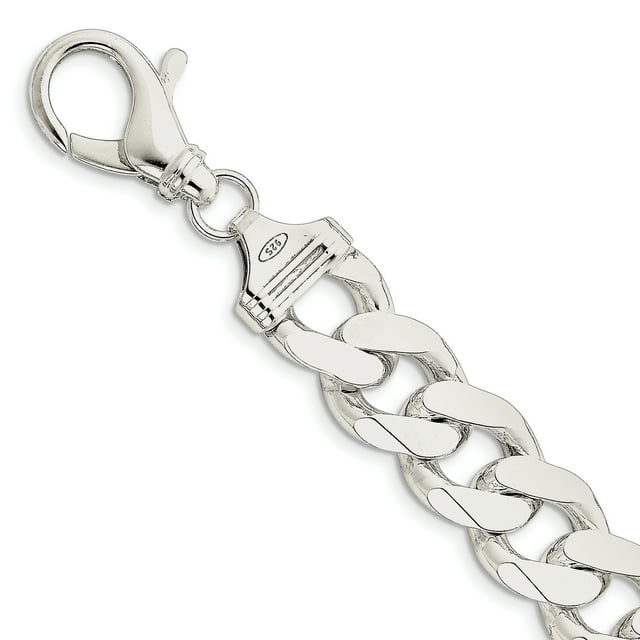 925 Sterling Silver 16.25mm Curb Chain Bracelet