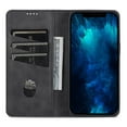 thumbnail image 5 of SaniMore for iPhone 14 6.1" PU Leather Case, Solid Color Magnetic Closure Flip Wallet Cover Built-in 3 Card Slots & Multi-Angle Kickstand Full Body Protective Shell, Black, 5 of 8