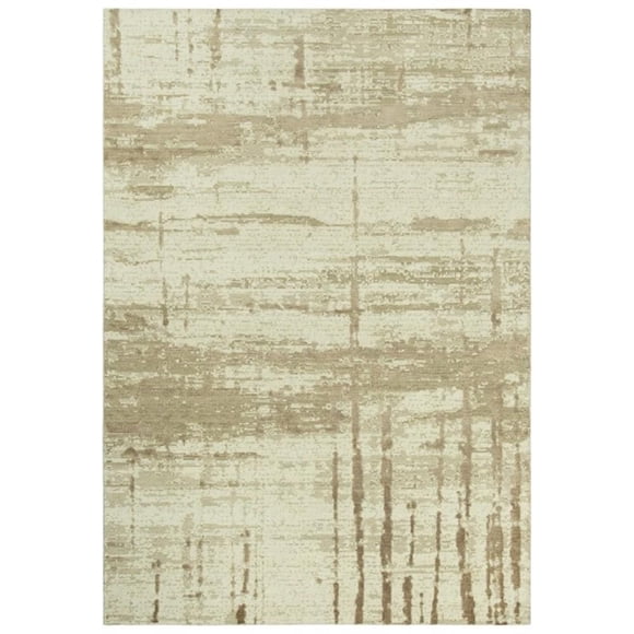 Alora Decor Radiant 9' x 12' Abstract Beige/Ivory/Tan Hybrid Area Rug