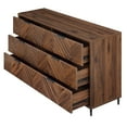 thumbnail image 5 of Better Homes & Gardens Wyatt Geo 6-drawer Dresser, Walnut Finish, 5 of 9