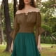 thumbnail image 2 of Camisas de otoño,Blusa campesina renacentista, top de manga trompeta con hombros descubiertos, top de moda de poliéster, estilo bohemio para mujer, sopatenor, 2 of 9