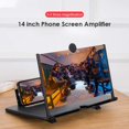 thumbnail image 3 of 14'' Portable Phone Magnifier,3D Screen Amplifier Phone Holder Smartphone Screen Magnifier Magnifier Suitable for Watching Videos on All Smartphones(Black), 3 of 5
