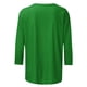 thumbnail image 5 of Mujeres Tres Cuartos de Manga Tops Moda Impresa Suelta Casual Cuello Redondo Suéter Blusa con Mangas 3/4, Mezcla de Poliéster para el Uso Diario de Verano, 5 of 5